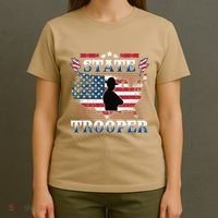 American Flag Usa Law Enforcement State Trooper T-Shirt thumb 4