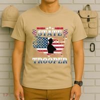 American Flag Usa Law Enforcement State Trooper T-Shirt thumb 6