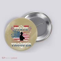 American Flag Usa Law Enforcement State Trooper Button thumb 0