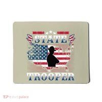 American Flag Usa Law Enforcement State Trooper Mousepad thumb 0