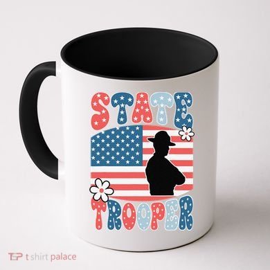 American Flag Usa Law Enforcement State Trooper Coffee Mug