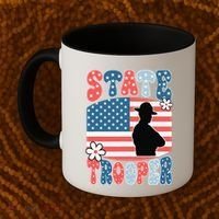 American Flag Usa Law Enforcement State Trooper Coffee Mug thumb 2