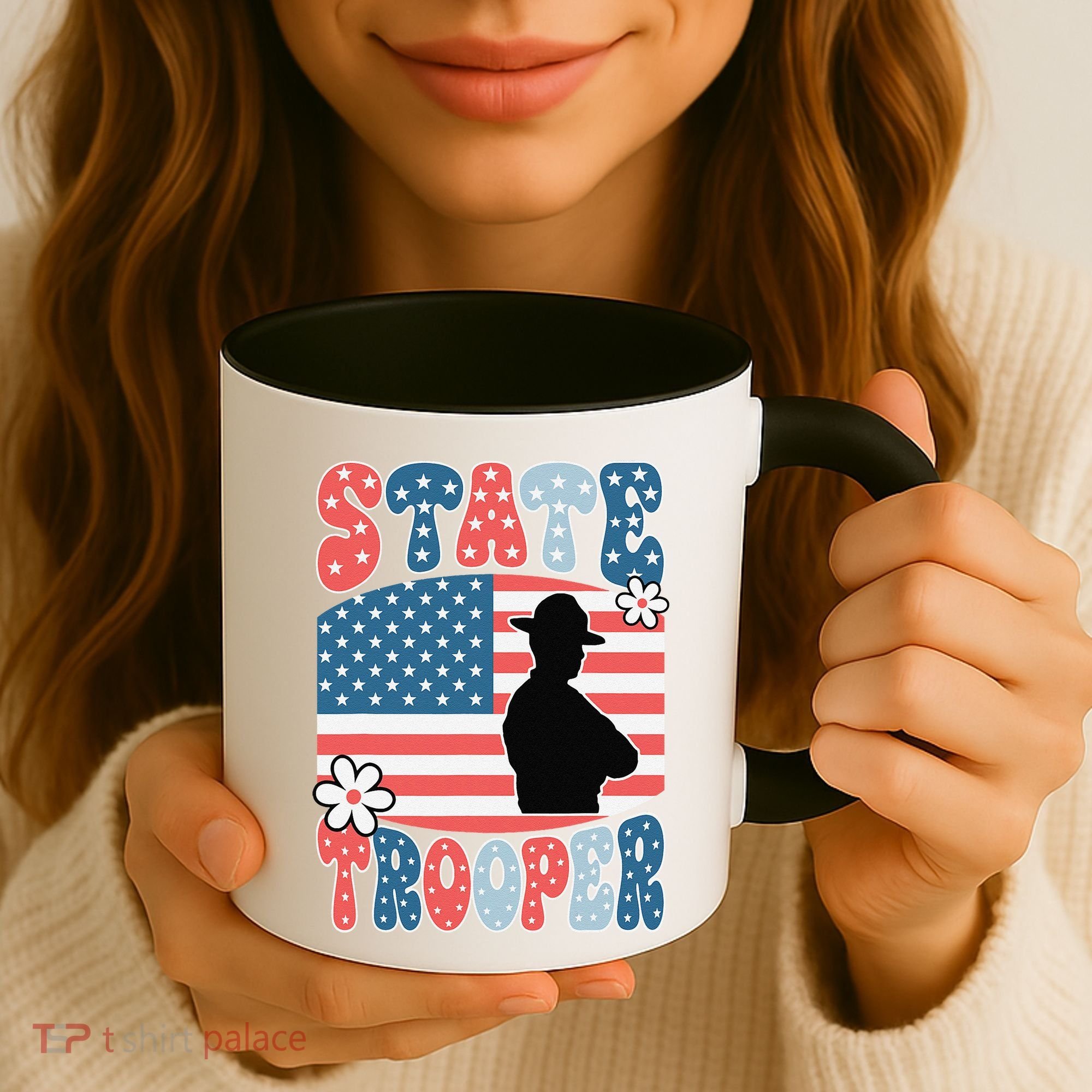 American Flag Usa Law Enforcement State Trooper Coffee Mug