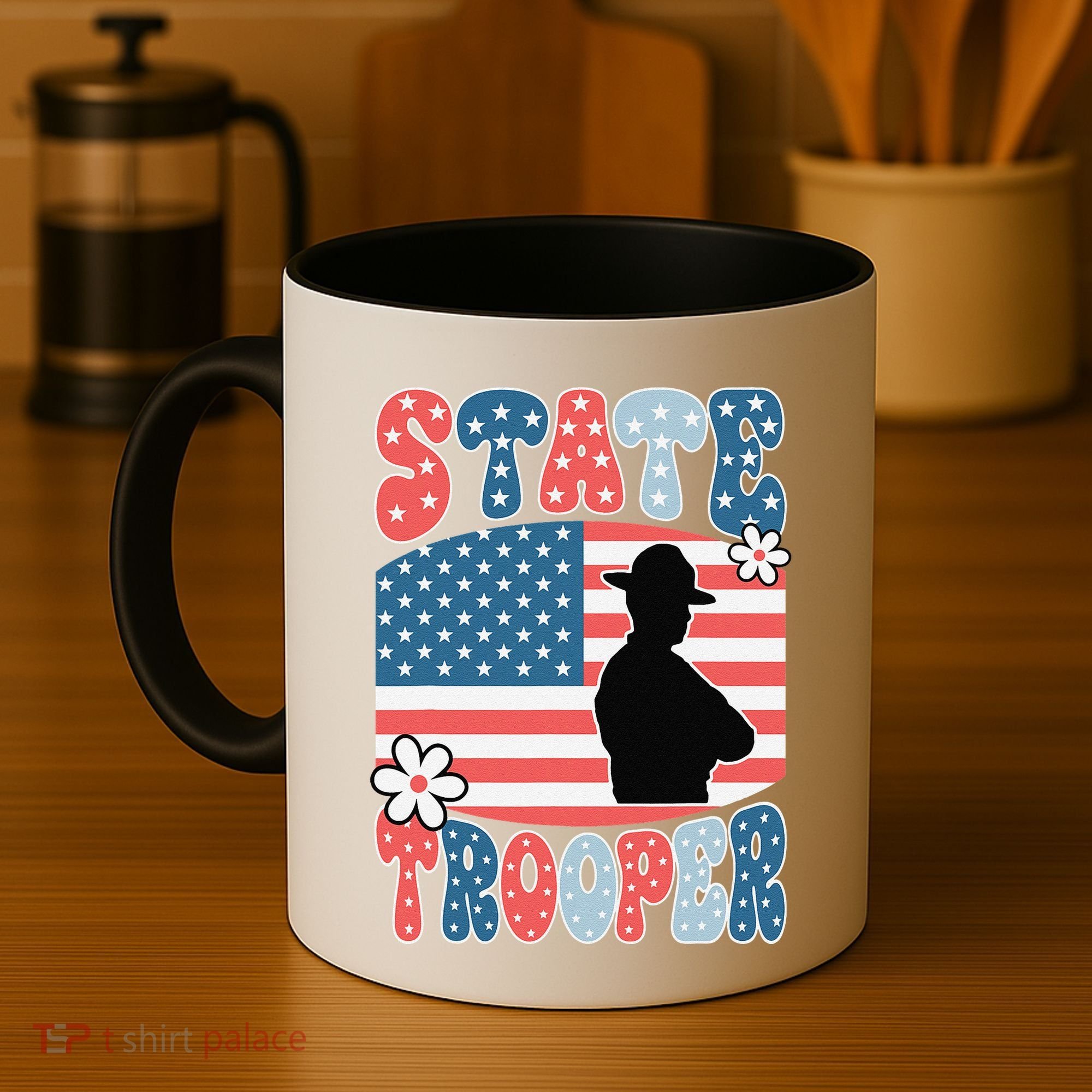 American Flag Usa Law Enforcement State Trooper Coffee Mug