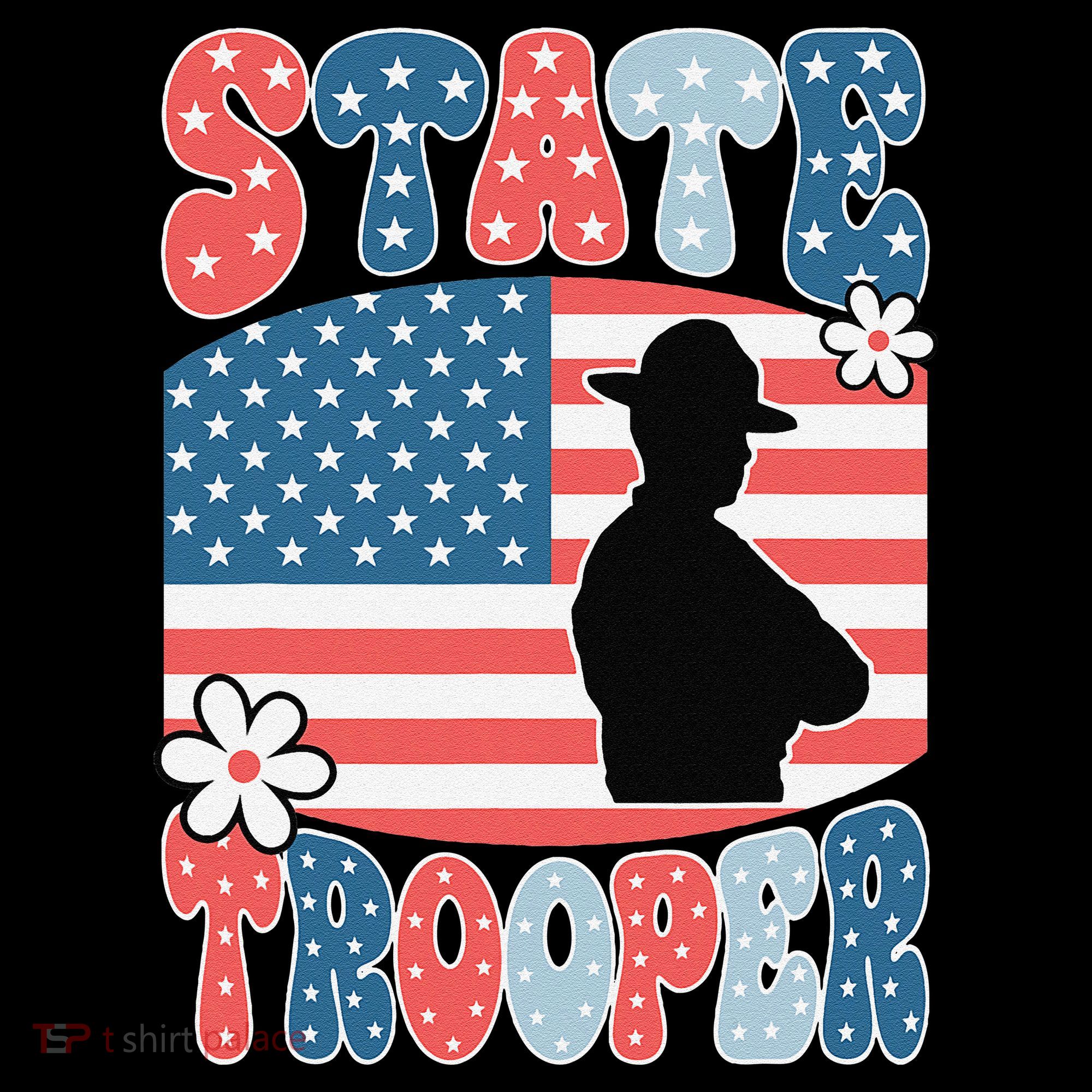 American Flag Usa Law Enforcement State Trooper Women's Hoodie