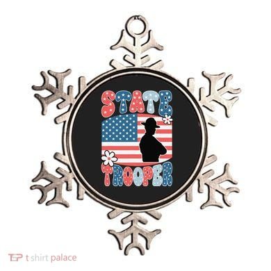 American Flag Usa Law Enforcement State Trooper Ornament