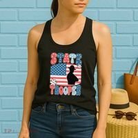 American Flag Usa Law Enforcement State Trooper Women's Tank Top thumb 2