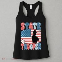 American Flag Usa Law Enforcement State Trooper Women's Tank Top thumb 3