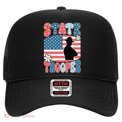 American Flag Usa Law Enforcement State Trooper Hat
