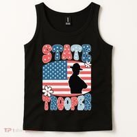 American Flag Usa Law Enforcement State Trooper Tank Top thumb 2