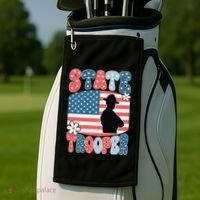 American Flag Usa Law Enforcement State Trooper Golf Towel thumb 2