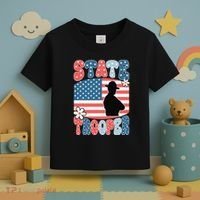 American Flag Usa Law Enforcement State Trooper Toddler T-Shirt thumb 3