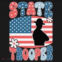 American Flag Usa Law Enforcement State Trooper Visor thumb 3