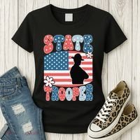 American Flag Usa Law Enforcement State Trooper Women's T-Shirt thumb 3