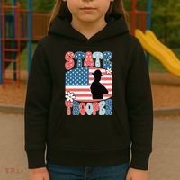 American Flag Usa Law Enforcement State Trooper Kids Hoodie thumb 3