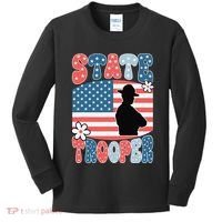 American Flag Usa Law Enforcement State Trooper Kids Long Sleeve Shirt thumb 0
