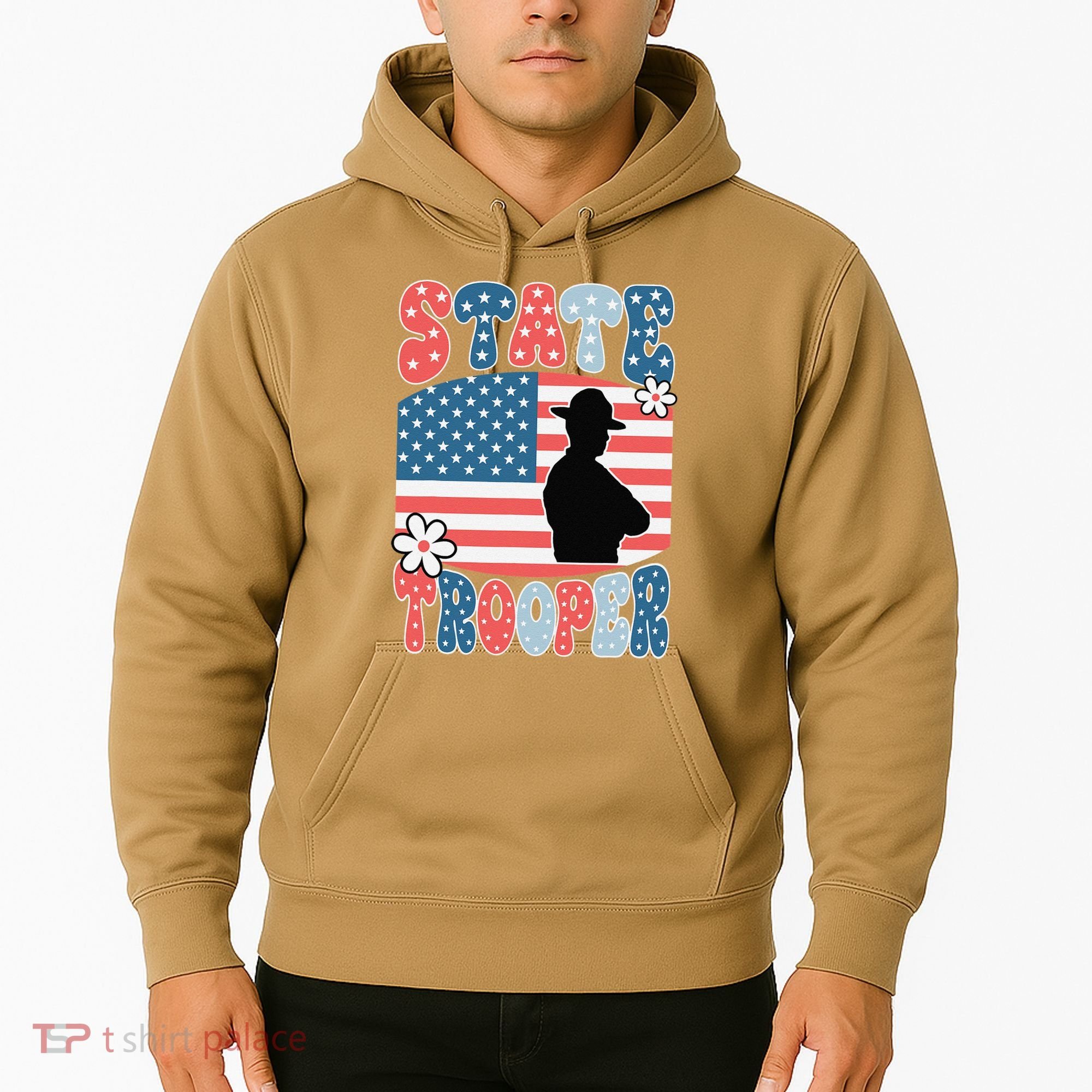 American Flag Usa Law Enforcement State Trooper Hoodie
