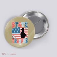 American Flag Usa Law Enforcement State Trooper Button thumb 0