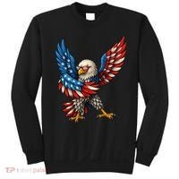 American Flag USA Dabbing Bald Eagle Patriotic 4th Of July Sweatshirt thumb 0