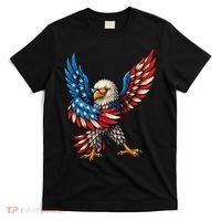 American Flag USA Dabbing Bald Eagle Patriotic 4th Of July T-Shirt thumb 0