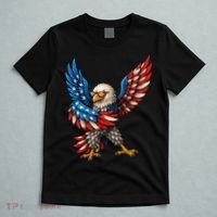 American Flag USA Dabbing Bald Eagle Patriotic 4th Of July T-Shirt thumb 5