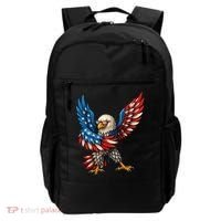American Flag USA Dabbing Bald Eagle Patriotic 4th Of July Backpack thumb 0