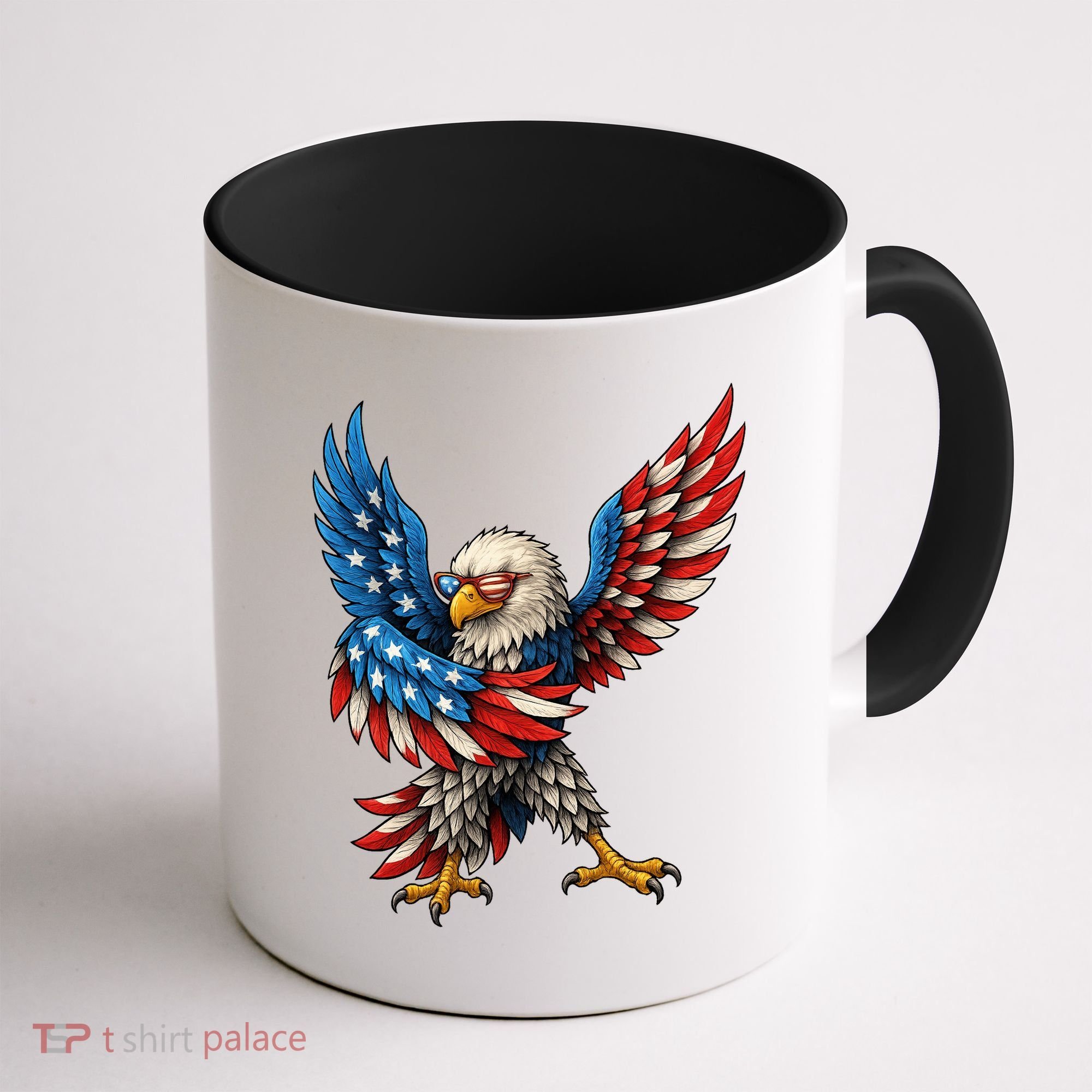 American Flag USA Dabbing Bald Eagle Patriotic 4th Of July Coffee Mug