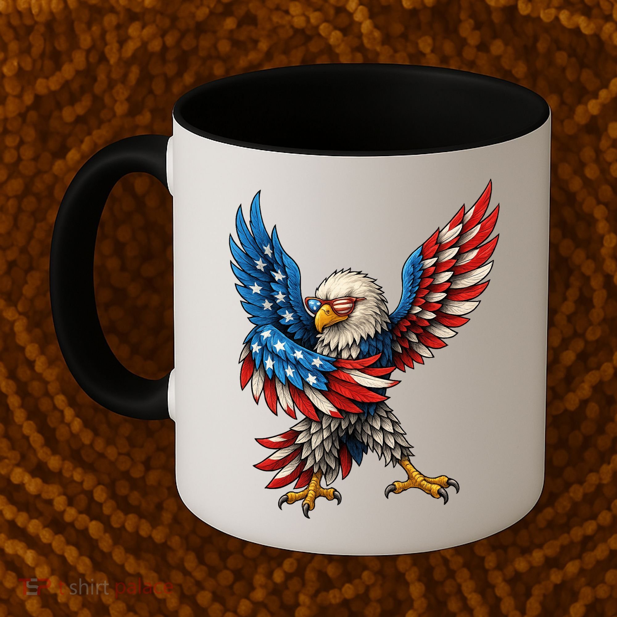 American Flag USA Dabbing Bald Eagle Patriotic 4th Of July Coffee Mug