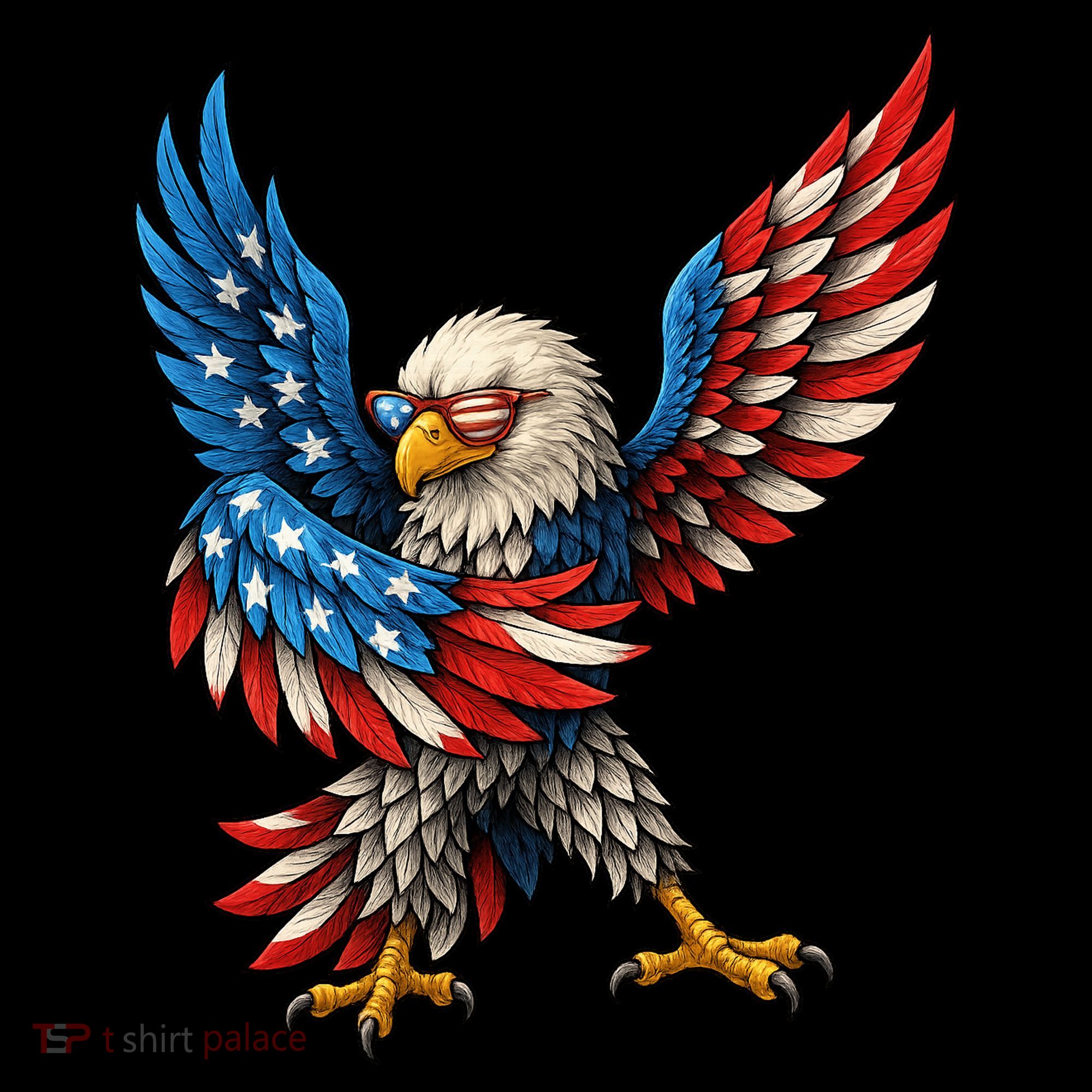 American Flag USA Dabbing Bald Eagle Patriotic 4th Of July Coffee Mug