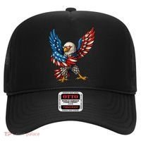 American Flag USA Dabbing Bald Eagle Patriotic 4th Of July Hat thumb 0