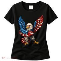 American Flag USA Dabbing Bald Eagle Patriotic 4th Of July Women's T-Shirt thumb 0