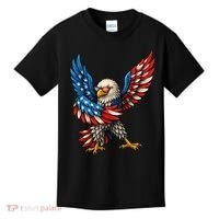 American Flag USA Dabbing Bald Eagle Patriotic 4th Of July Kids T-Shirt thumb 0