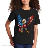 American Flag USA Dabbing Bald Eagle Patriotic 4th Of July Kids T-Shirt thumb 2