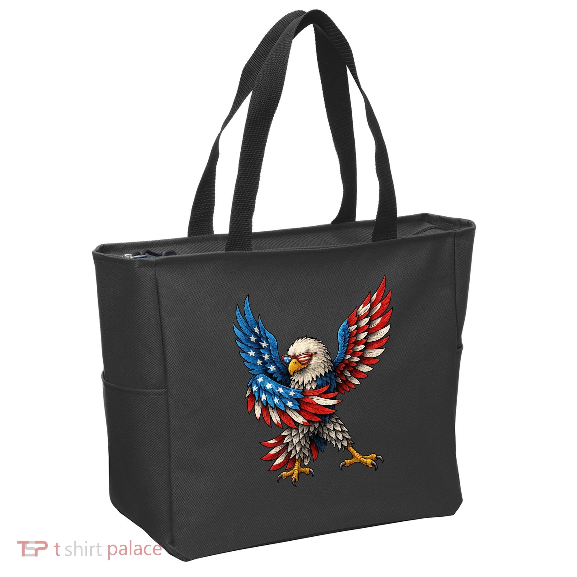 American Flag USA Dabbing Bald Eagle Patriotic 4th Of July Tote Bag