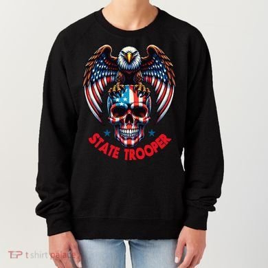 American Flag Usa Law Enforcement State Trooper Women's Sweatshirt