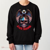 American Flag Usa Law Enforcement State Trooper Women's Sweatshirt thumb 0
