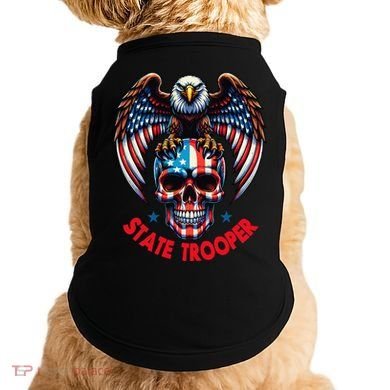 American Flag Usa Law Enforcement State Trooper Doggie Tank