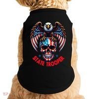 American Flag Usa Law Enforcement State Trooper Doggie Tank thumb 0