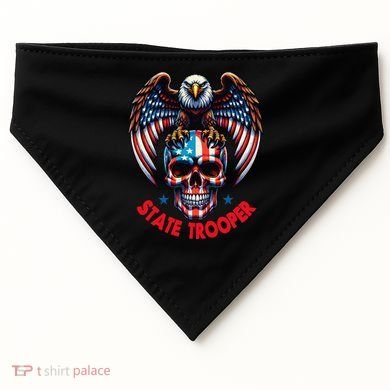 American Flag Usa Law Enforcement State Trooper USA-Made Doggie Bandana