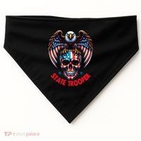 American Flag Usa Law Enforcement State Trooper USA-Made Doggie Bandana thumb 0