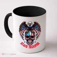 American Flag Usa Law Enforcement State Trooper Coffee Mug thumb 0