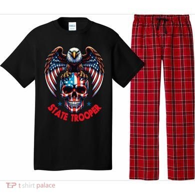 American Flag Usa Law Enforcement State Trooper Pajama Set