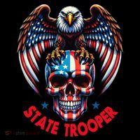 American Flag Usa Law Enforcement State Trooper Women's Hoodie thumb 2
