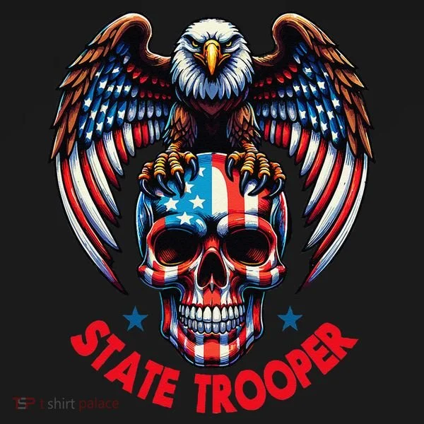 American Flag Usa Law Enforcement State Trooper Women's Hoodie