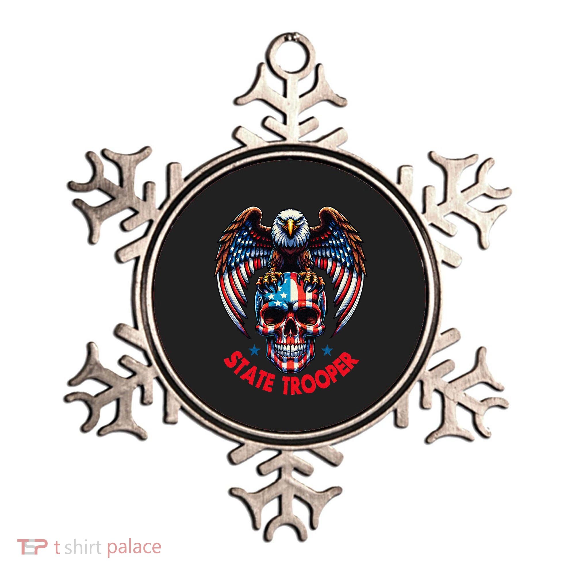 American Flag Usa Law Enforcement State Trooper Ornament