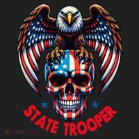 American Flag Usa Law Enforcement State Trooper Hat thumb 2