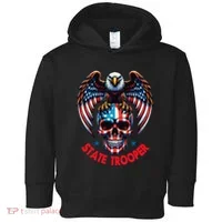 American Flag Usa Law Enforcement State Trooper Toddler Hoodie thumb 0