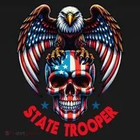 American Flag Usa Law Enforcement State Trooper Toddler Hoodie thumb 2