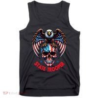 American Flag Usa Law Enforcement State Trooper Tank Top thumb 0