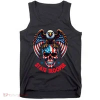 American Flag Usa Law Enforcement State Trooper Tank Top thumb 0
